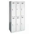 Метален гардероб FRT с 6 отделения 180х90х50 см - сниман отстрани, затворени врати, сив