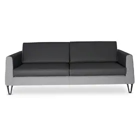 Диван триместен ЕЛЕШНИЦА NBL 03 - сниман в профил, черно-сив на цвят