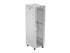 Комуникационен шкаф Lanberg rack cabinet 19' free-standing 42U600x800 (flat pack) with glass door lcd grey v2