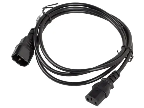 Кабел Lanberg extension power supply cable IEC 320 C13 -  C14 1.8m, black