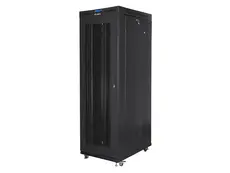 Комуникационен шкаф Lanberg rack cabinet 19' free-standing 42U800x1000 (flat pack) with mesh door lcd black v2