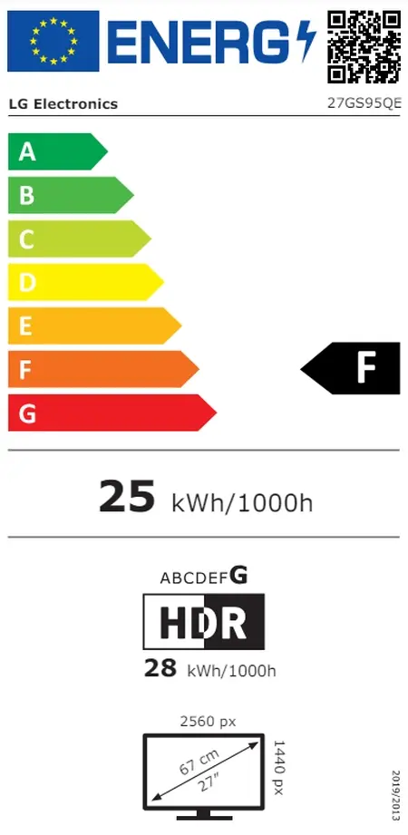 Монитор LG 27GS95QE-B,  26.5", UltraGear OLED 0.03ms (GtG), AG, QHD (2560x1440), 240Hz, HDR400,  275 cd/m2, 1 500 000:1, 1000cd/m2, DCI-P3 98.5%, USB3.0 (1up/2down), VRR, AMD Free-sync, NVIDIA G-Sync, HDMI, DP, Height Adjustable, Pivot, Tilt, Swive, Headp