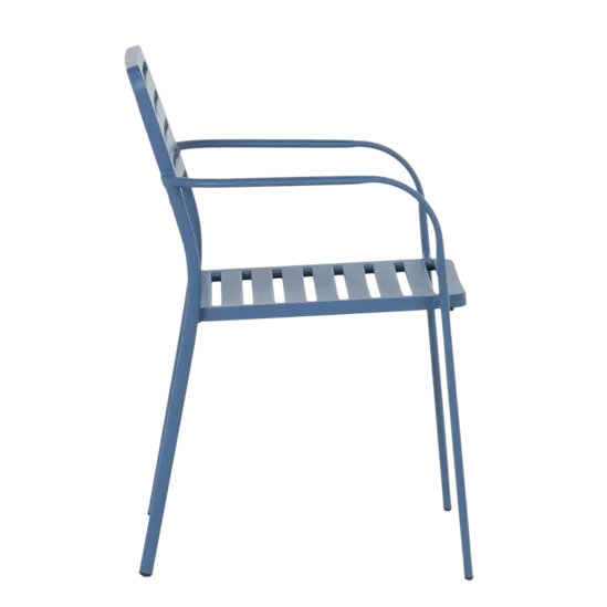 Градински стол ЛАЗУР-сниман отстрани, син