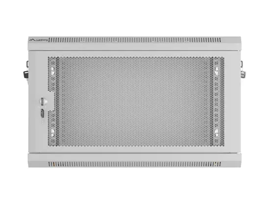 Комуникационен шкаф Lanberg rack cabinet 19' wall-mount 6U600x450 with perforated door grey (flat pack)