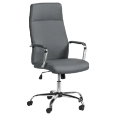 Директорски стол ЕЛИСАВЕТА- снимка отпред, хромирани подлакътници