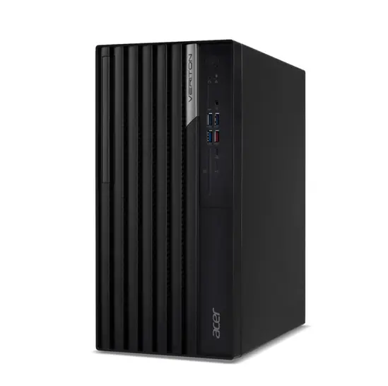 Настолен компютър Acer Veriton, VM4720GT, Intel Core i3-14100 (up to 4.70GHz, 12MB), 1*16GB DDR5 (1 slot free), 512GB SSD M.2, Intel Arc A380 6GB GDDR6, TPM 2.0, GLAN, 500W 80PLUS Platinum, KBD & Mouse USB, No OS, 3Y warranty
