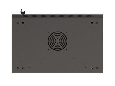 Комуникационен шкаф Lanberg rack cabinet 19' wall-mount 6U/540x350 (flat pack) with glass door black