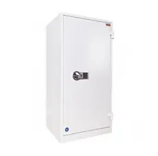 Архивен шкаф PMT огнеупорен с 3 отделения 122x60x52 см, бял, сниман отпред