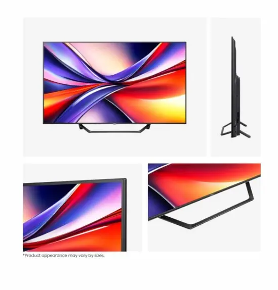 Телевизор Hisense 43' A7Q, 4K Ultra HD 3840x2160, QLED, FALD, Quantum Dot, HDR 10+, HLG, Dolby Vision, Dolby Atmos, Smart TV, WiFi 5GHz, WiFi Direct, BT, Anyview Cast, 3xHDMI, 2xUSB, LAN, CI+, DVB-T2CS2, Black