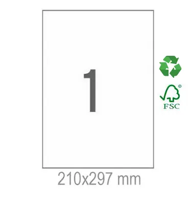 Рециклирани етикети 210x297 1 бр.
