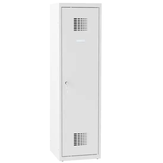 Метален гардероб FRT с 1 отделение 145х40х50 см - сниман в профил, затворена врата, сив