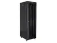 Комуникационен шкаф Lanberg rack cabinet 19' free-standing 42U600x1000 (flat pack) with glass door lcd black v2