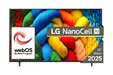 Телевизор LG 65NANO80A3B, 65" 4K HDR Smart Nano Cell TV, 3840x2160, DVB-T2CS2, AI Alpha 7, HDR 10 PRO, webOS 25, ThinQ AI, VRR, ALLM, HGiG, WiFi, Clear Voice, AI Upscaling, Bluetooth, Hdmi e-ARC , CI, LAN, AirPlay2, Chromecast, 2 Pole stand, Black