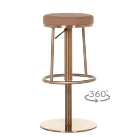 Бар стол ЧЕСТЪР- снимка отпред, цвят корал