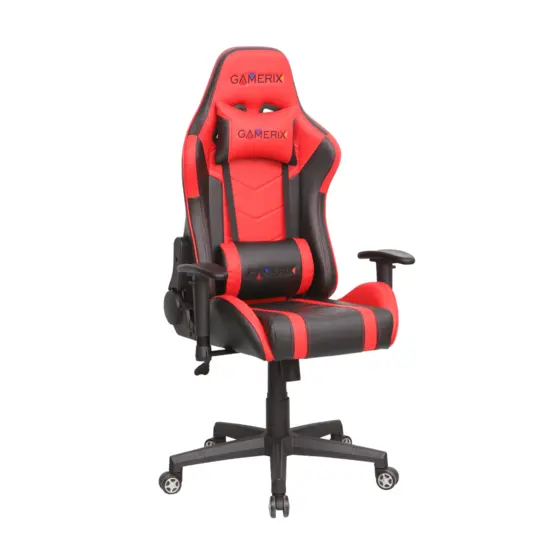 Геймърски стол ТИТАН- снимка отпред, червен