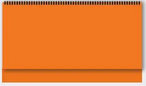Настолен календар бележник с дати НКГ 2-оранжев цвят