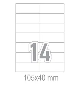 Самозалепващи етикети 105x40 14 бр.