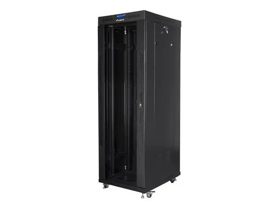 Комуникационен шкаф Lanberg rack cabinet 19' free-standing 37U600x800 (flat pack) with glass door lcd black v2