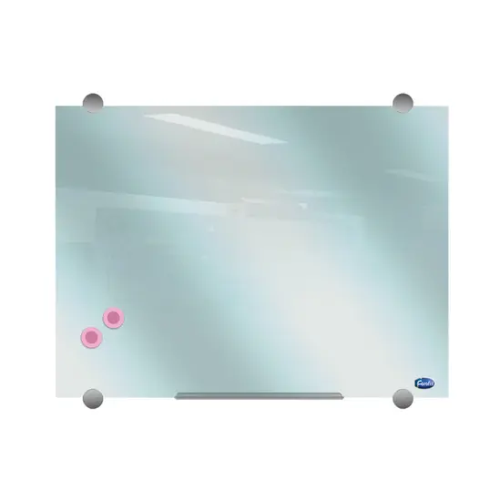 Бяла стъклена магнитна дъска 60x90 см с магнити
