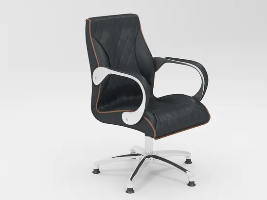 Посетителски стол ВОКИЛ ARSP 17-хромирани подлакътници с меки падове