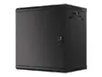 Комуникационен шкаф Lanberg rack cabinet 19' wall-mount 12U600x450 for self-assembly with metal door black (flat pack)