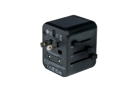 Адаптер Verbatim UTA-02 Universal Travel Adapter with 1 x USB-C PD 20W  1 x USB-A QC 3.0