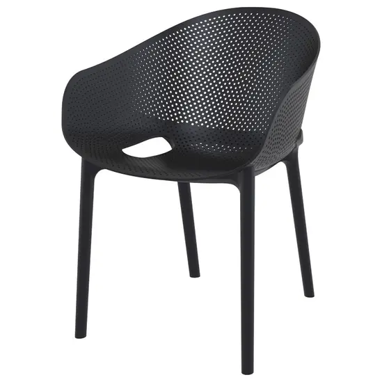 Градински стол АНДРЕЙ- черен цвят