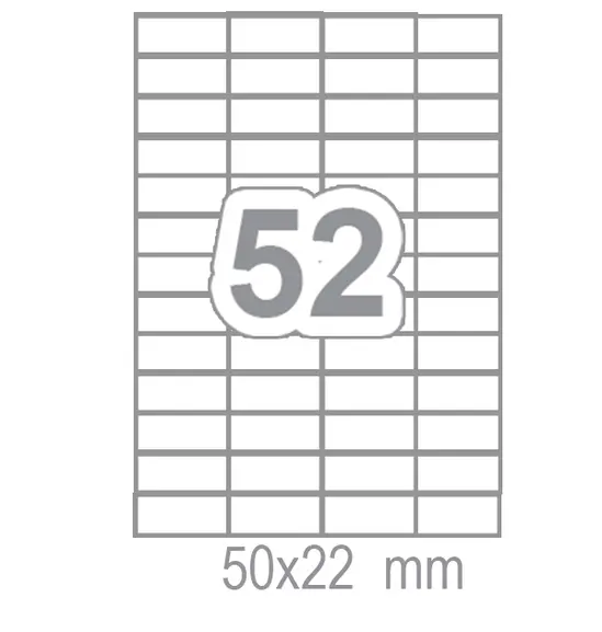 Самозалепващи етикети 50х22 52 бр.