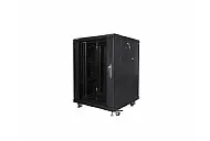 Комуникационен шкаф Lanberg rack cabinet 19' free-standing 15U600x600 (flat pack) black