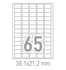 Самозалепващи етикети 38.1x21.2 65 бр.