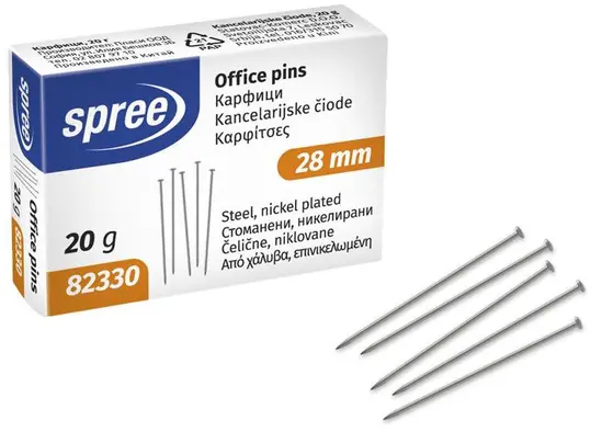 Карфици никелирани 28 мм 20 гр