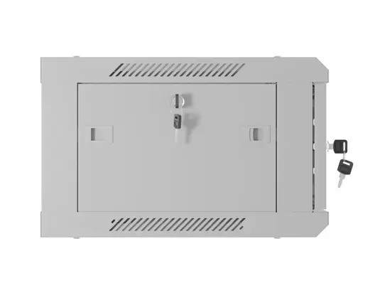 Комуникационен шкаф Lanberg rack cabinet 19' wall-mount 4U600x450 with perforated door grey (flat pack)