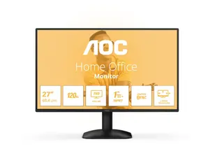 Монитор AOC 27B31H, 27" IPS WLED, 1920x1080@120Hz, 4ms GtG, 1ms MPRT, 300cd m/2, 1500:1, 20M:1 DCR, Adaptive Sync, FlickerFree, Anti Blue Light, Tilt, D-SUB, HDMI
