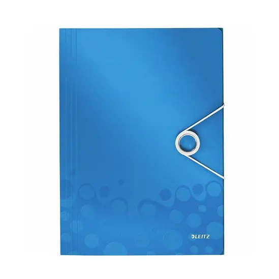 Папка с ластик и 3 капака Leitz WOW синя