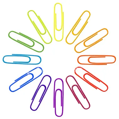 Кламери цветни 50 мм 30 бр