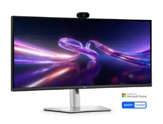 Монитор Dell P3426WEV, 34.1"  Curved Webcam Monitor, IPS Anti-Glare, 5ms, 100 Hz, 1500:1, 350 cd/m2, UW-QHD 3440x1440, 99% sRGB, HDMI, Display Port, USB-C Hub, RJ45, Webcam, KVM Switch, PD 90W, Height Adjustable, Pivot, Swivel, Tilt, Black