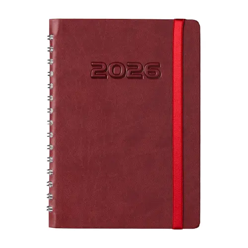 Календар - бележник СПИРАЛА ЛУКС A5 червен