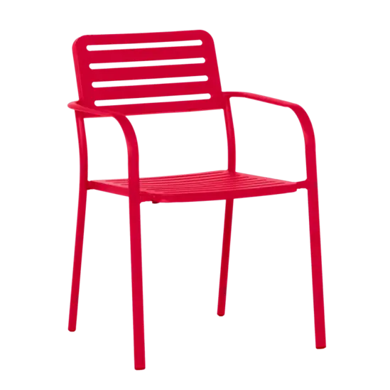 Градински стол ЛАЗУР- цвят на метала, червен