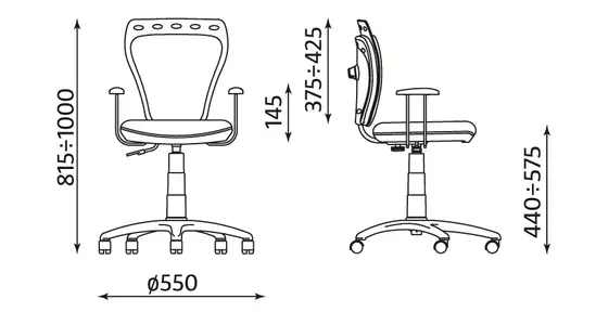 Детски стол Pony- размери