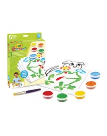 Боя Crayola с четка и шаблони 5 цвята