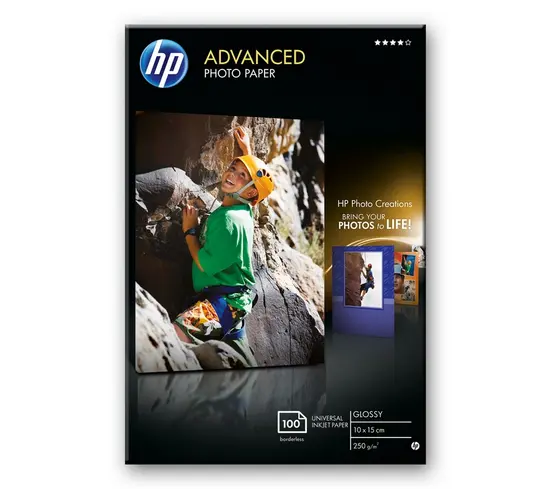 Хартия HP Advanced Glossy Photo Paper-100 sht10 x 15 cm borderless