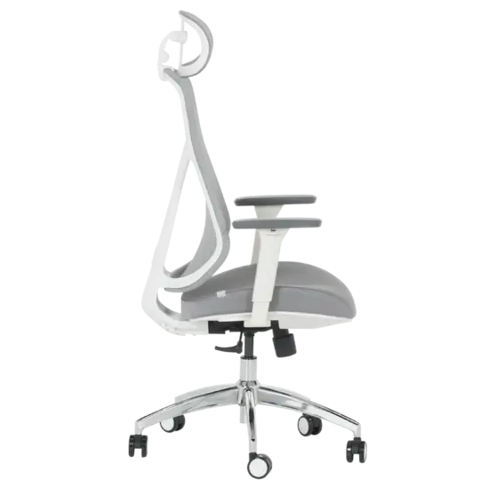 Директорски стол ЙОАН- лумбална опора, хромирана кръстачка