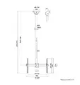 Стойка Neomounts Flat Screen Ceiling Mount (Height: 106-156 cm)