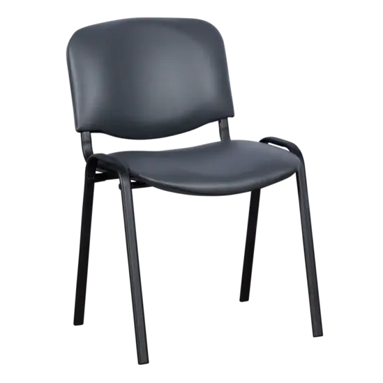 Посетителски стол Gen40 еко кожа-сив цвят