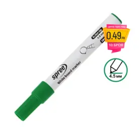 Маркер за бяла дъска Spree зелен с пиктограма за опаковка