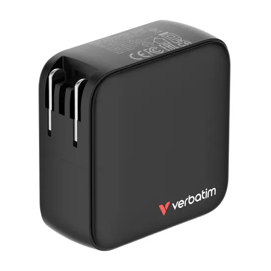 Зарядно устройство Verbatim Mini GaN Charger 100W with Display