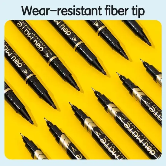 Перманентен маркер Deli двувърх - водоустойчив