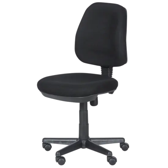 Работен стол ИВА- черна дамаска, черна полипропиленова кръстачка