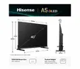 Телевизор Hisense 40' A5Q, Full HD 1920x1080, QLED, Quantum Dot, HDR, HLG, DTS HD, Light Sensor, Dolby Audio, Smart TV, WiFi, WiFi Direct, 2xHDMI, 2xUSB, LAN, CI+, DVB-T2CS2, Black