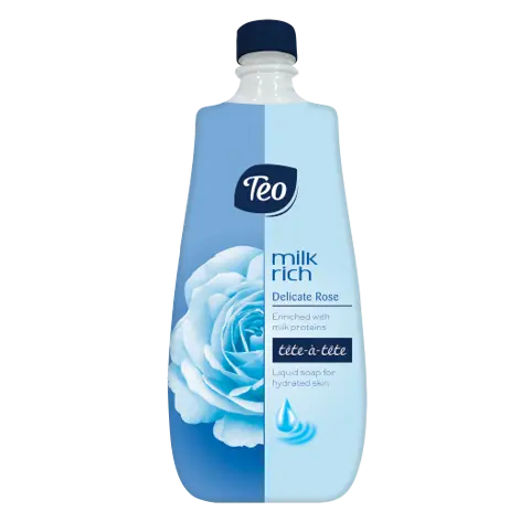 Течен сапун ТЕО Milk Rich Delicate Rose пълнител, син 900 мл